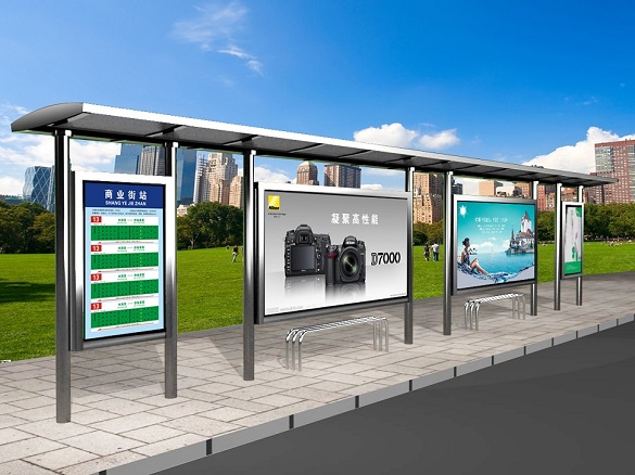 不銹鋼公交站臺(tái)