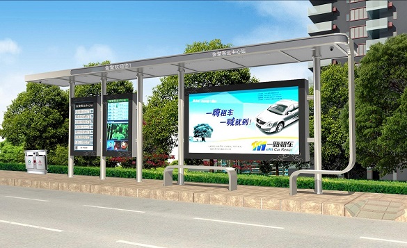 不銹鋼公交站臺(tái)