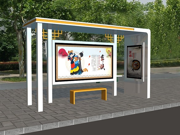 金屬烤漆公交站臺(tái)