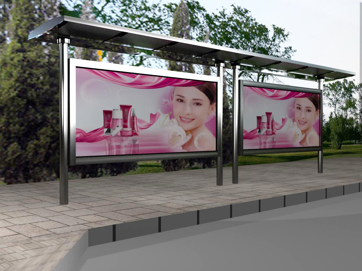 不銹鋼公交站臺(tái)燈箱