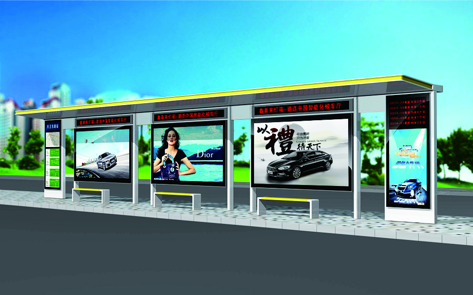 公交候車亭站牌燈箱