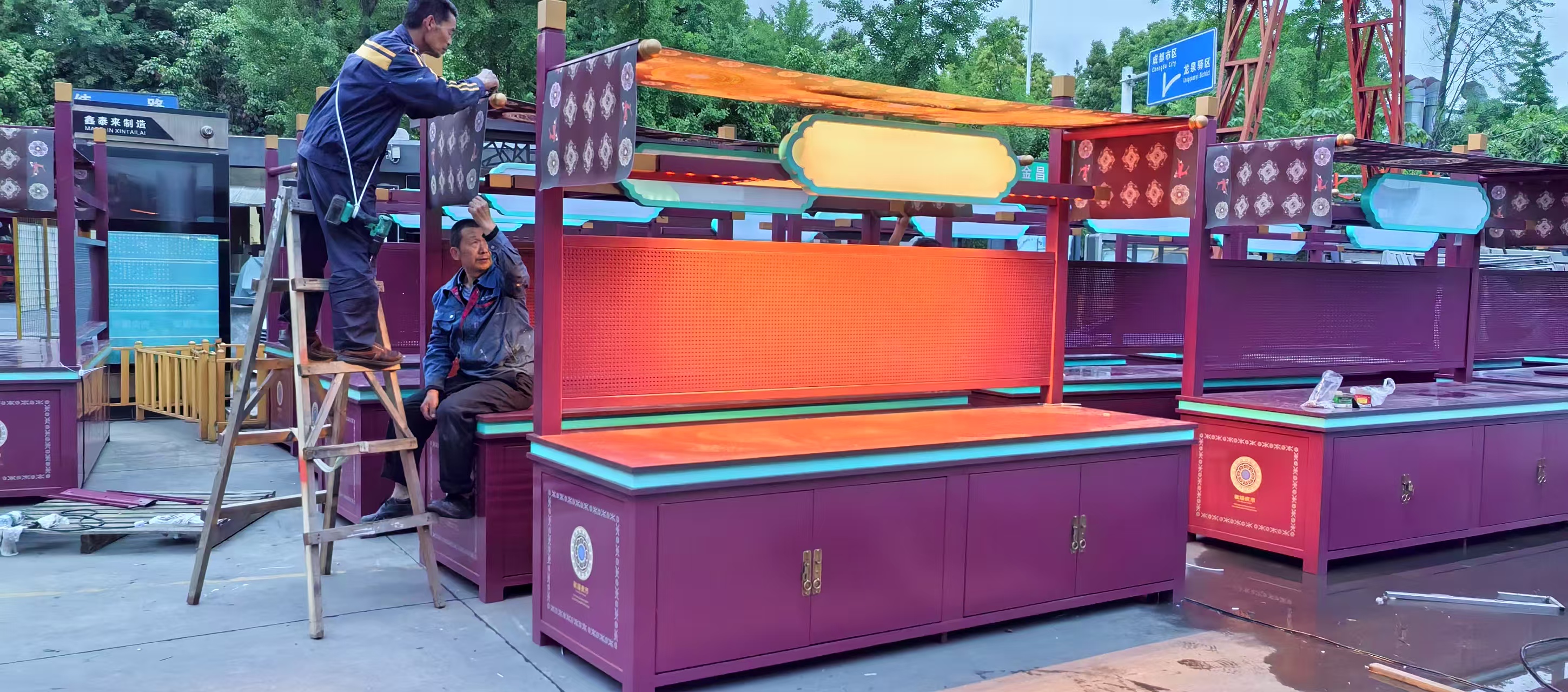 敦煌夜市售賣車